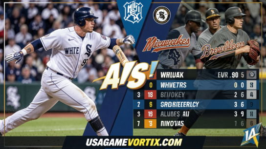 white sox vs milwaukee brewers match player stats