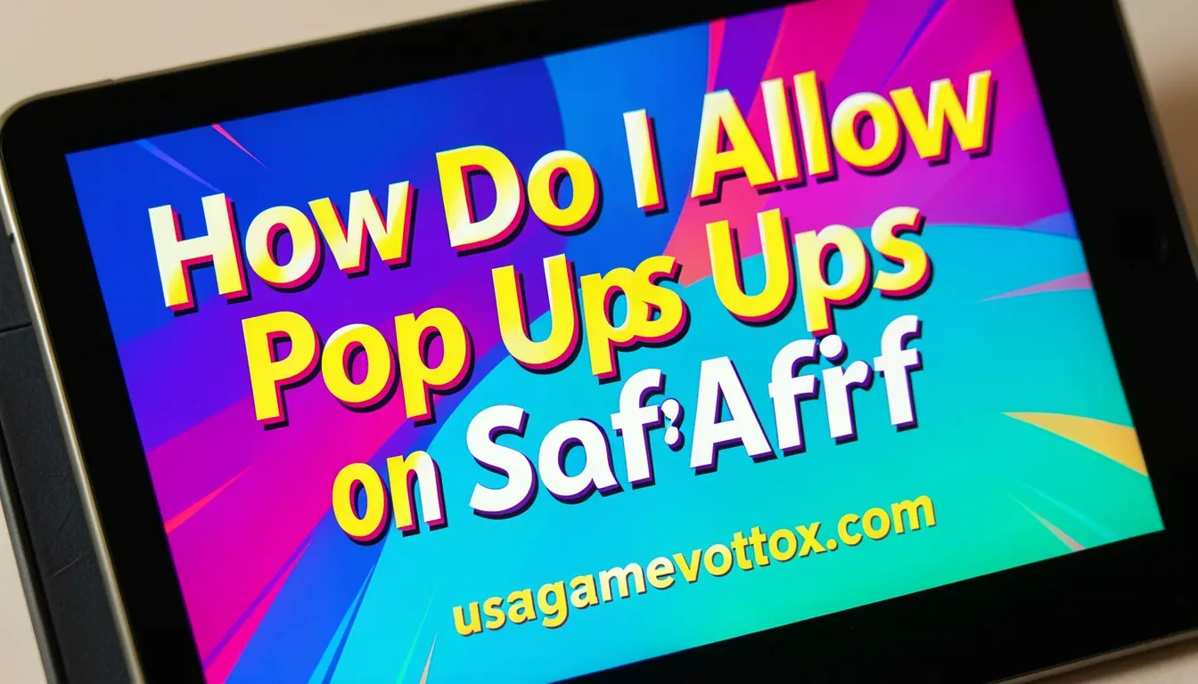 How Do I Allow Pop Ups on Safari