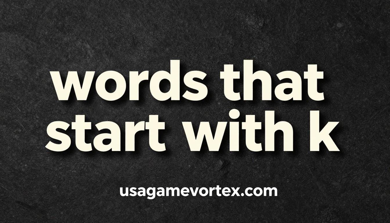 words that start with k
